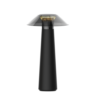 LED димираща презареждаема настолна лампа 1.6W, 3000K, IP44, черна