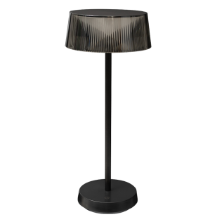 LED димираща презареждаема настолна лампа 2.3W, 3000K, IP44, черна