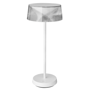 LED димираща презареждаема настолна лампа 2.3W, 3000K, IP44, бяла