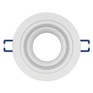 Ceiling downlight frame, round, GU10, fixed, white, IP20