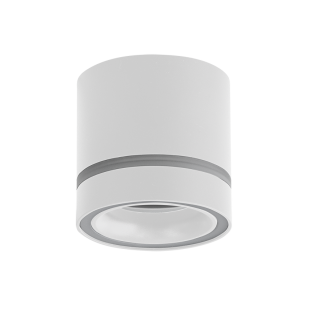 Ceiling downlight for surface mounting for LED module, round, fixed, white, IP20