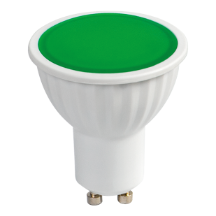 LED лампа луничка 5W, GU10, 220-240V AC, зелена светлина