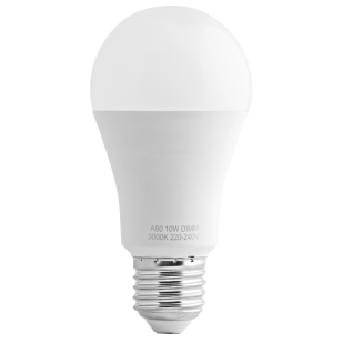 LED лампа крушка димираща, 10W, E27, 4200K, 220-240V AC, неутрална светлина