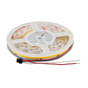 Digital running single colour LED flexible strip 11W/m, 4000K, IC WS2811, 24V DC, 10 pixels/m, COB, 5m, IP20