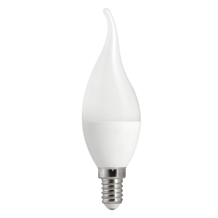 LED лампа пламък 5W, E14, 3000K, 220-240V AC, топла светлина