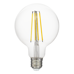 LED filament лампа топка, G95, 12W, E27, 4000K, 230V AC, неутрална светлина