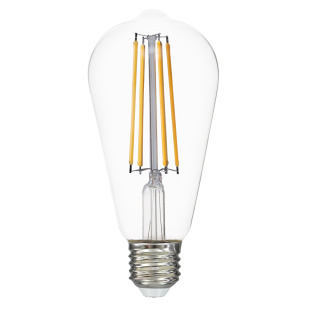 LED filament лампа крушка, ST64, 12W, E27, 4000K, 230V AC, неутрална светлина