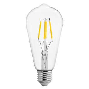 LED filament лампа крушка, димираща, 4W, E27, 4200K, 220-240V AC, неутрална светлина