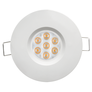 LED луна за вграждане 6.5W, 2700K, 220-240V AC, топла светлина, 45°, бяла, IP44