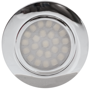 Мини LED луна за вграждане 4W, 4200K, 220-240V AC, IP44, хром
