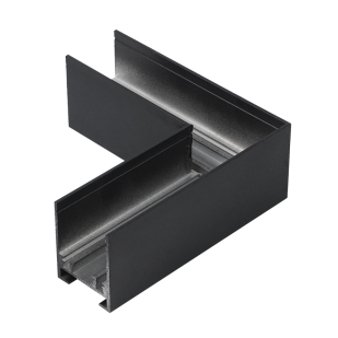 Horizontal L-connector for deep rail for surface mounting