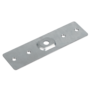 Connecting plate for deep rail for surface mounting