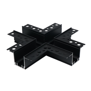 Cross connector for deep rail for building-in