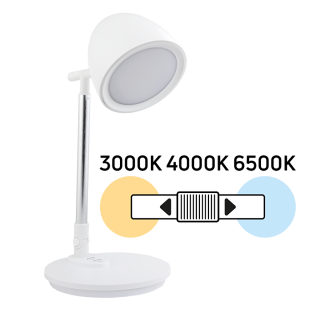 LED dimmable desk lamp 8W, 3000K/4000K/6500K, 220-240V AC