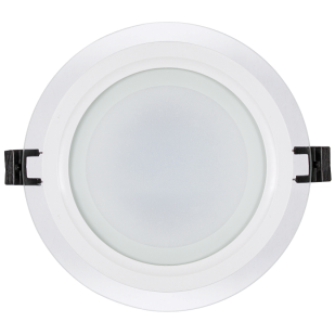 LED стъклен панел за вграждане, кръг, 12W, 4200K, 220-240V AC, IP44