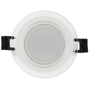 LED glass panel for building-in round, 6W, 4200K,  220V-240V AC, IP44