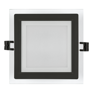LED black glass panel for building-in square, 18W, 4200K, 220V-240V AC, IP44