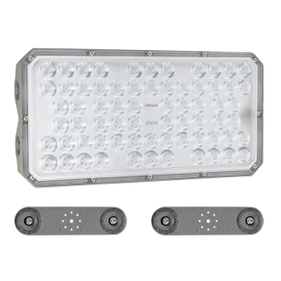 Professional LED modular floodlight, additional 200W, 5000K, 190-305V AC, IP66, Diffuser 20°