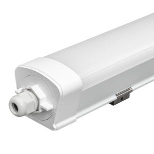 LED slim linear fixture thermoplastic 1.2m, IK08, 36W, 5000K, 220-240V AC, IP65