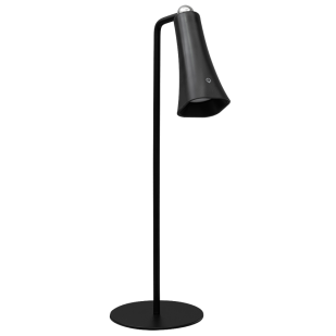 LED димираща презареждаема магнитна настолна лампа 3W, 4000K, IP20, черна