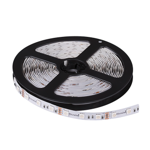 LED flexible strip 14.4W/m, RGB, 12V DC, SMD5050, 60 LEDs/m, IP20