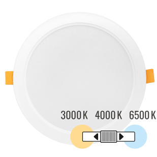 LED panel, building-in, round, water-resistant 18W, 3000K/4000K/6500K, 220-240V AC, IP54