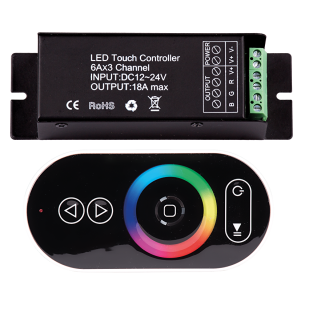 RF TOUCH Controller for RGB LED lighting 12-24 V DC, 3x6A