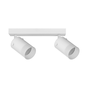 Fixture for ceiling mounting, glass, 2XGU10, 220-240V AC, IP20, white