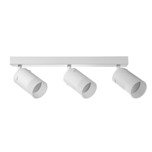 Fixture for ceiling mounting, glass, 3XGU10, 220-240V AC, IP20, white
