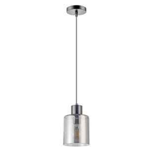 Suspended lighting fixture, glass, 1m, E27, 220-240V AC, black