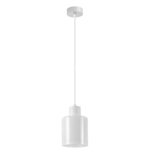 Suspended lighting fixture, glass, 1m, E27, 220-240V AC, white