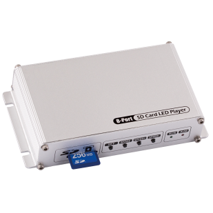 SD Card 8-port controller for digital LED strips and modules 8x2048 pixels,  5-24V DC