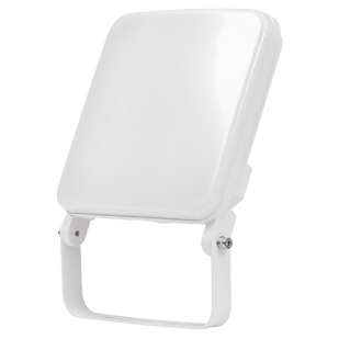 LED floodlight, low glare, white housing 50W, 4200K, 220V-240V AC, IP65