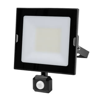 LED SLIM floodlight with PIR sensor 50W, 4000K, 220-240V AC, IP44