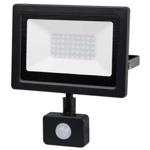 LED SLIM floodlight with PIR sensor 30W, 4200K, 220-240V AC, IP44