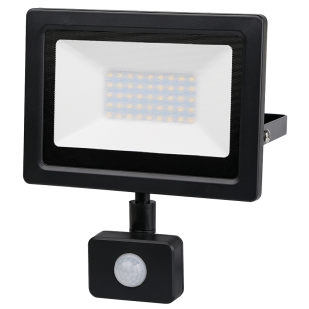 LED SLIM floodlight with PIR sensor 50W, 4200K, 220-240V AC, IP44