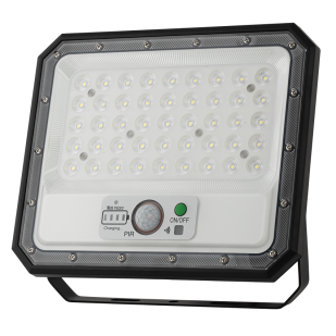 Соларен LED прожектор с PIR датчик за движение, 90°, 10W, 5500K, IP65